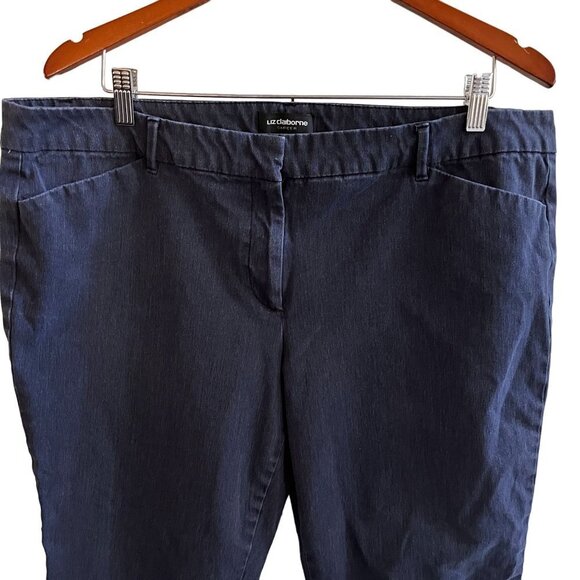 Liz Clairborne Jeans Womens 18‎ Emma Classic Blue Denim Dark Wash Cotton - Picture 6 of 8